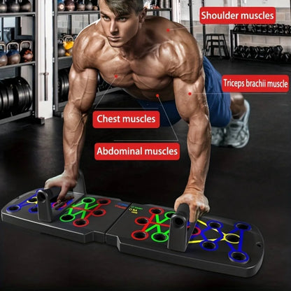 Multifunctional Foldable Push-Up Board for Portable Strength Training - Ideal for Home Gym Workouts for Men and Women