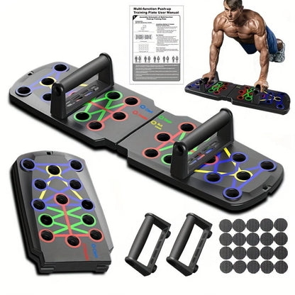 Multifunctional Foldable Push-Up Board for Portable Strength Training - Ideal for Home Gym Workouts for Men and Women