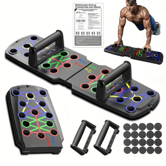 Multifunctional Foldable Push-Up Board for Portable Strength Training - Ideal for Home Gym Workouts for Men and Women