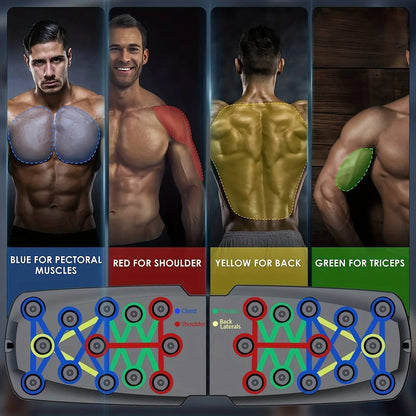 Multifunctional Foldable Push-Up Board for Portable Strength Training - Ideal for Home Gym Workouts for Men and Women