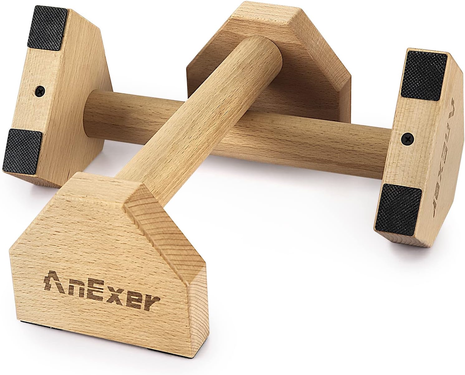 Elevate Your Workout with Solid Wood Push Up Stands - Non-Slip Parallettes for Home Strength Training