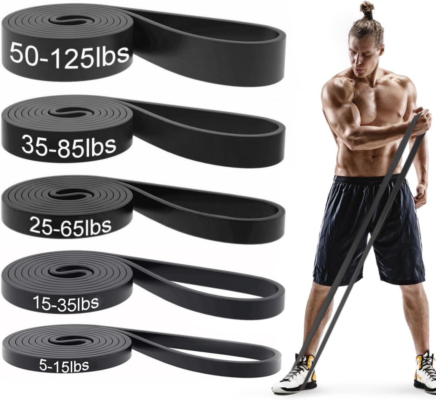 Resistance Bands Set for Exercise and Physical Therapy - Ideal for Body Stretching and Muscle Training for All Fitness Levels