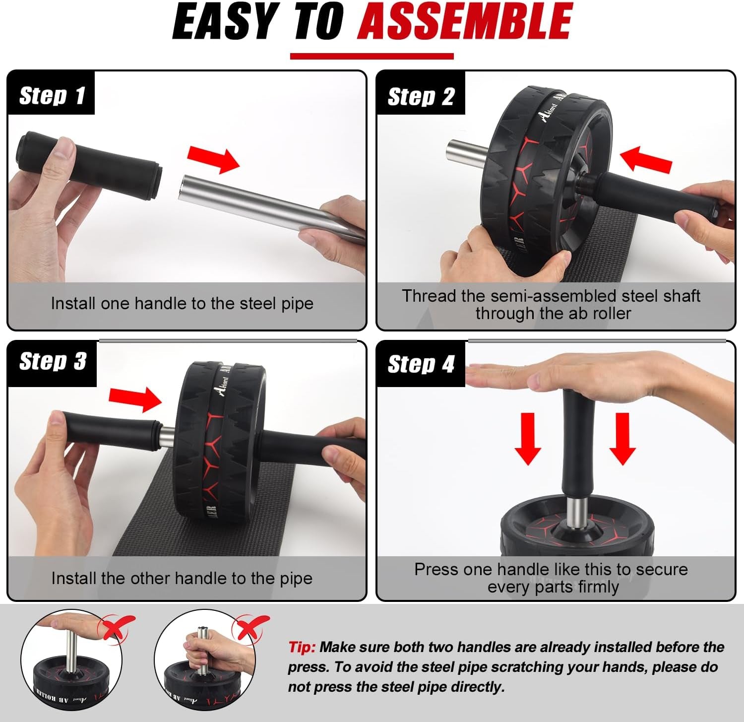 Transform Your Core with the Ultimate Ab Roller Wheel - Perfect for Home Workouts, Includes Knee Pad Accessories!