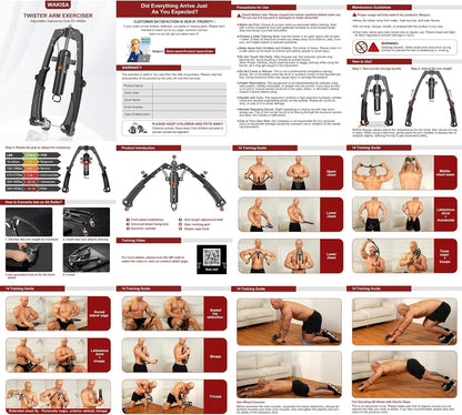 Hydraulic 3-in-1 Twister Arm Trainer with Adjustable Resistance, Ab Roller Wheels, and Hooks for Comprehensive Full Body Strength Training at Home