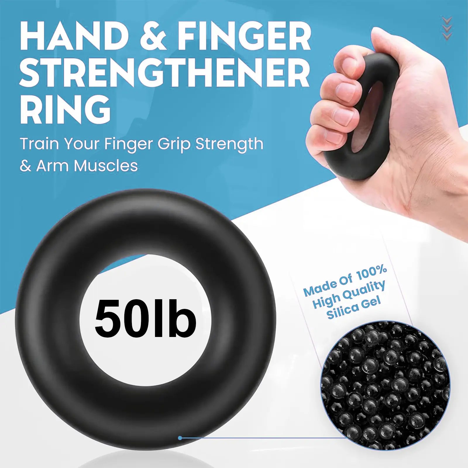 Pro Grip Trainer 4-Pack - Adjustable Resistance (10-130 Lbs) Strength Training Exercise Equipment, Forearm Muscle Builder for Office/Gym Use & Carpal Tunnel Relief