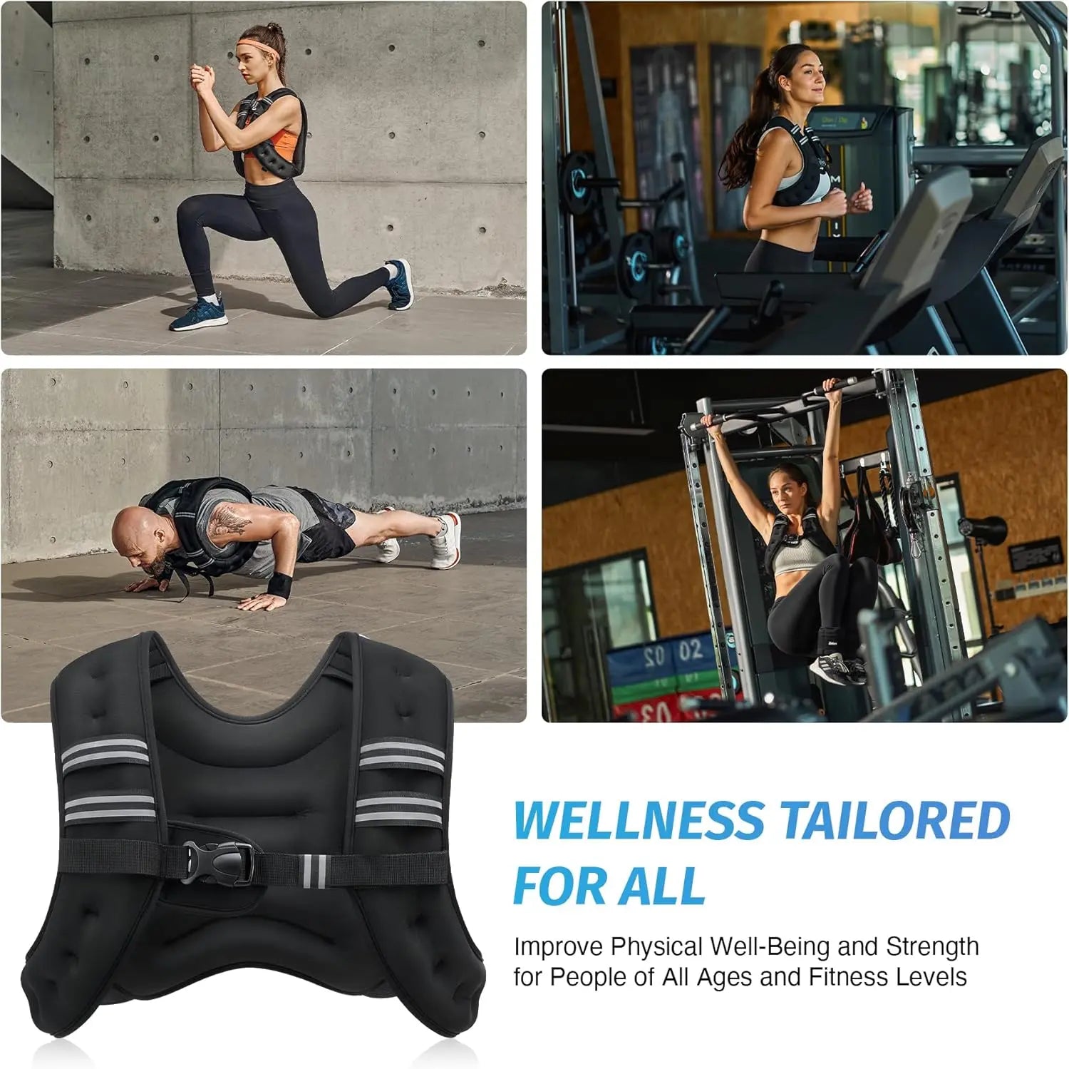 【Backtoschool】Zelus Weighted Vests,6/8/12/16/20/25/30Lb Rucking Vest with Detachable Phone Pouch&Reflective Stripes&Adjustable Straps|Exercise Equipment & Workout Enhancer for Motivational Walking,Strength Training,Running|#Tiktokshopbacktoschool